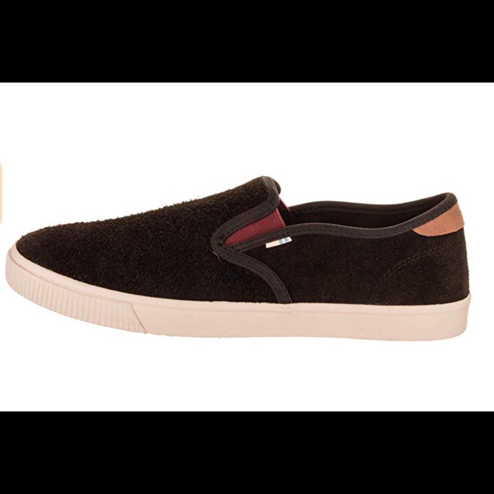 TOMS Men's Baja Slip-On Shoe Java Shaggy Suede